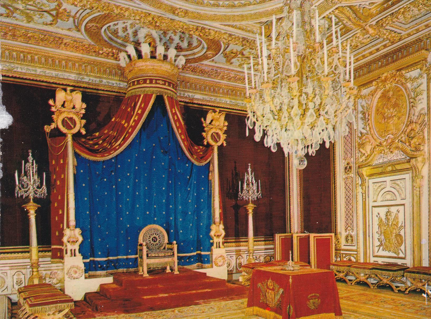 POSTAL B7455: FRANCIA: CASTILLO FONTAINEBLEAU. SALA DEL TRONO