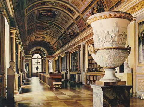 POSTAL B7560: FRANCIA: CASTILLO FONTAINEBLEAU. BIBLIOTECA