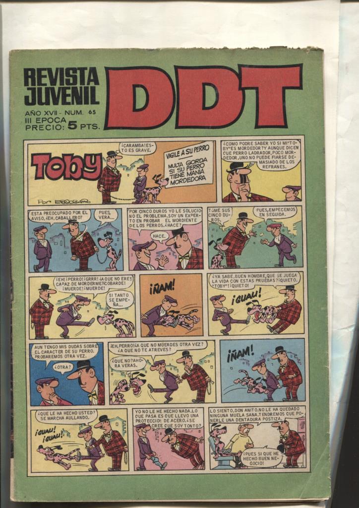 DDT tercera epoca numero 065: Toby por Escobar (numerado 1 en interior)