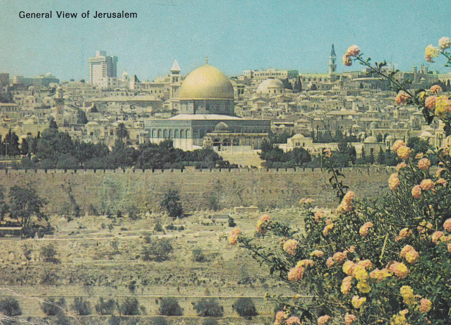 POSTAL B7662: JERUSALEM: VISTA AEREA
