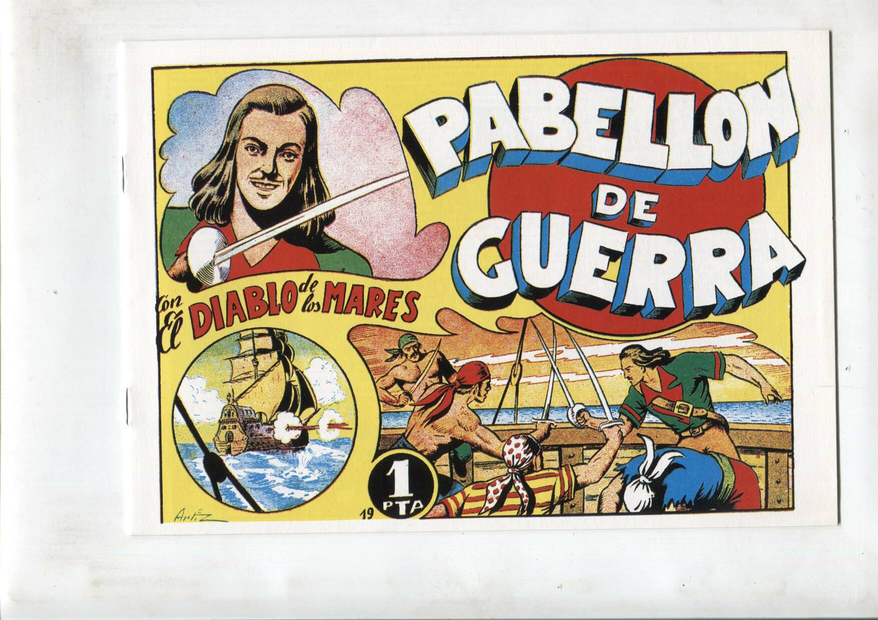 Facsimil: El Diablo de los Mares numero 19: Pabellon de guerra