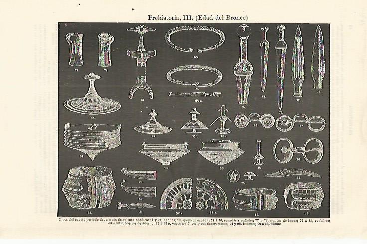 LAMINA ESPASA 16714: Objetos nordicos de la Edad de Bronce cuarto periodo