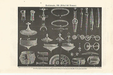 LAMINA ESPASA 16714: Objetos nordicos de la Edad de Bronce cuarto periodo
