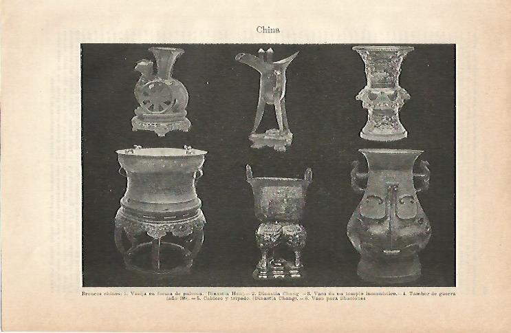 LAMINA ESPASA 1981: Bronces de China