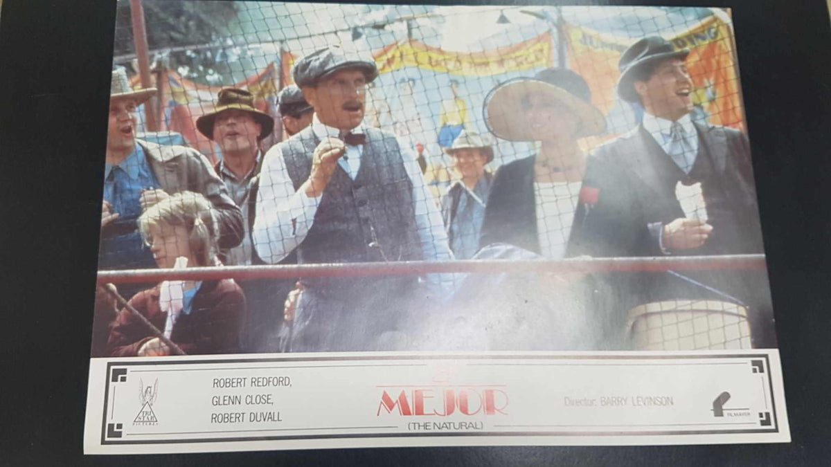 Poster pelicula: El mejor (numerado 07), The Natural. Director Barry Levinson con Robert Redford, Glenn Close, Rovert Duvall