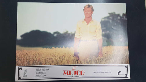 Poster pelicula: El mejor (numerado 08), The Natural. Director Barry Levinson con Robert Redford, Glenn Close, Rovert Duvall