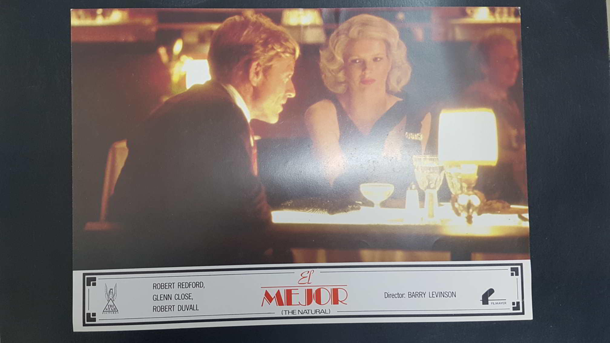 Poster pelicula: El mejor (numerado 10), The Natural. Director Barry Levinson con Robert Redford, Glenn Close, Rovert Duvall