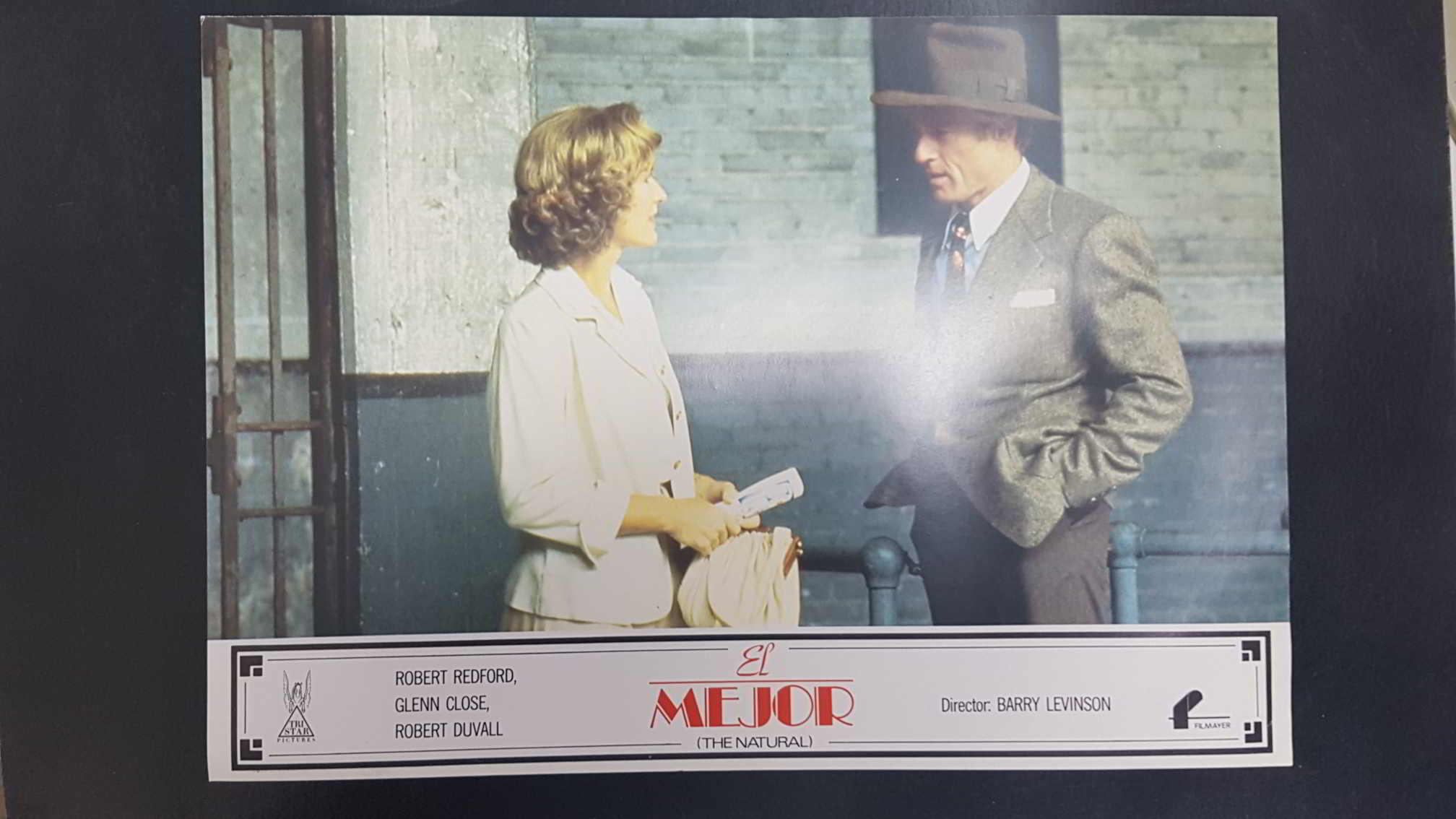 Poster pelicula: El mejor (numerado 11), The Natural. Director Barry Levinson con Robert Redford, Glenn Close, Rovert Duvall