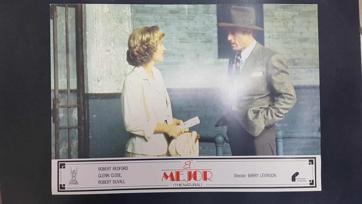 Poster pelicula: El mejor (numerado 11), The Natural. Director Barry Levinson con Robert Redford, Glenn Close, Rovert Duvall