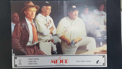 Poster pelicula: El mejor (numerado 12), The Natural. Director Barry Levinson con Robert Redford, Glenn Close, Rovert Duvall