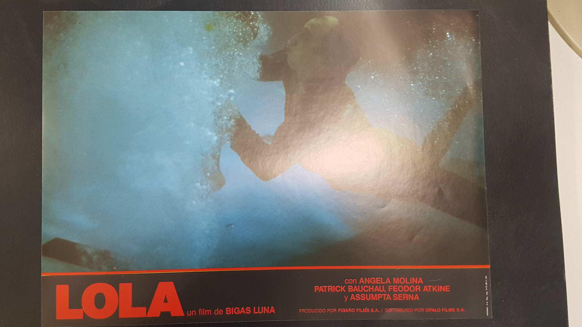 Poster pelicula: Lola (numerado 05) un film de Bigas Luna con Angela Molina, Patrick Bauchau, Feoder Atkine