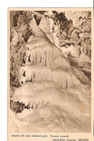 Postal 032515 : Gruta de las Maravillas. Paisaje nevado Aracena (Huelva) - España