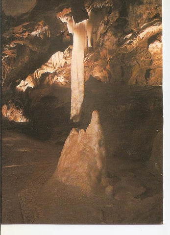 Postal 038605 : Gruta de las Maravillas Aracena (Huelva). Estalactita y estalagmita