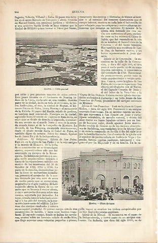 LAMINA ESPASA 4480: Vista parcial y plaza de toros de Huelva