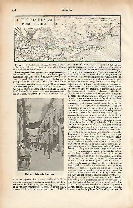 LAMINA ESPASA 4481: Plano del Puerto de Huelva