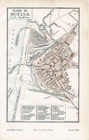 LAMINA ESPASA 4482: Plano de Huelva
