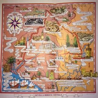 LAMINA 6542: Mapa Sevilla Huelva Sevilla 
