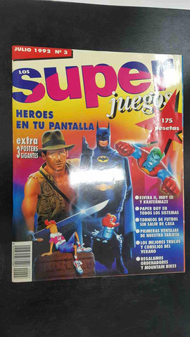 revista: Los Super Juegos num 003 - 1992. Ninja Gaiden, Dark Seed, Indiana Jones and the last crusade