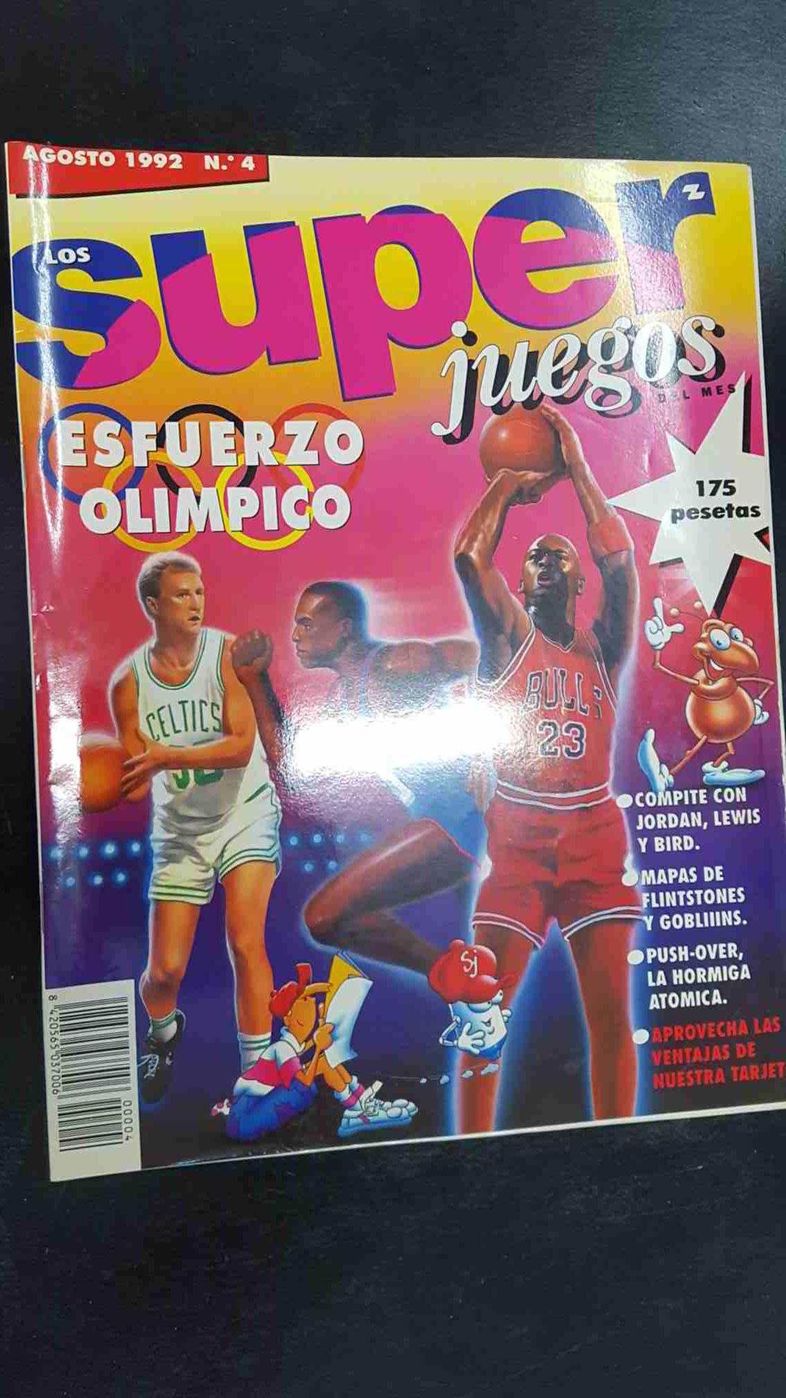revista: Los Super Juegos num 004 - agosto 1992. Esfuerzo Olimpico, Mapas de Flinstones y Gobliiins