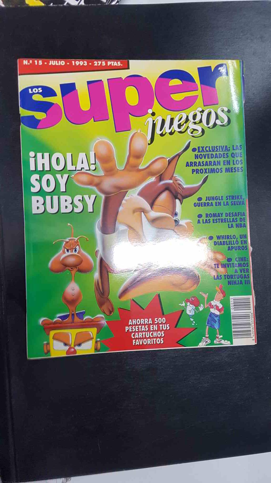 revista: Los Super Juegos num 015 - julio 1993. Tras las huellas de Bubsy. Mapa desplegable de Shatter Hand