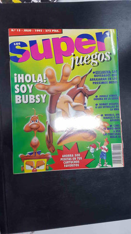 revista: Los Super Juegos num 015 - julio 1993. Tras las huellas de Bubsy. Mapa desplegable de Shatter Hand