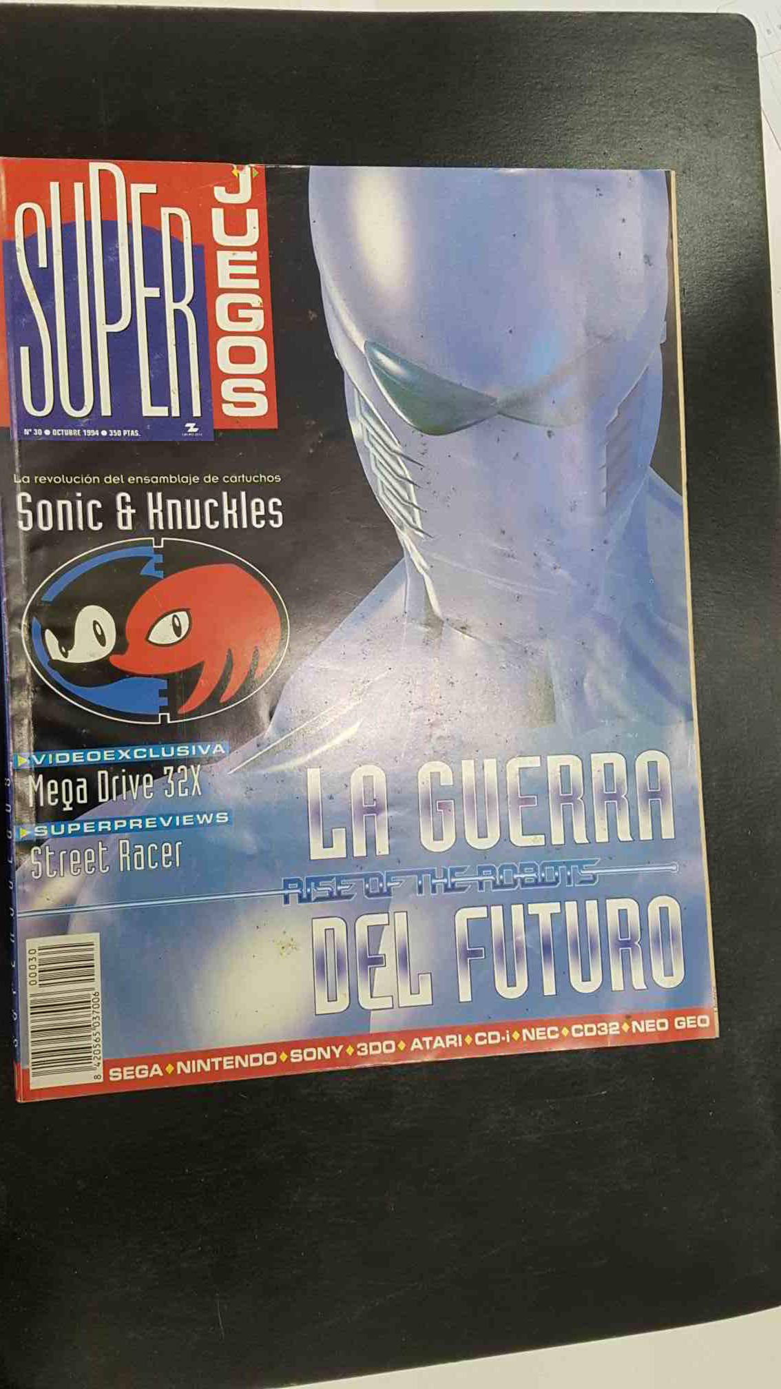 revista: Los Super Juegos num 030 - Oct. 1994. Sonic and Knuckles, Rise of the Robots, Videoexclusiva: Mega Drive 32X
