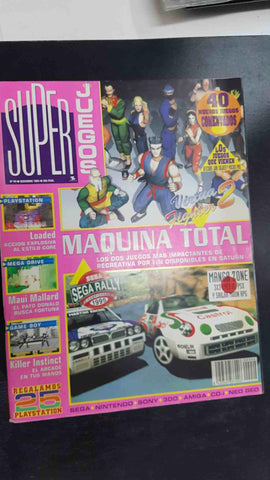 revista: Los Super Juegos num 044 - Dic 1995. Virtua Fighter 2, Sega Rally, DK Country 2, Mortal Kombat 3