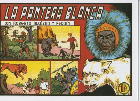 Facsimil: Roberto Alcazar y Pedrin numero 0320: La pantera blanca