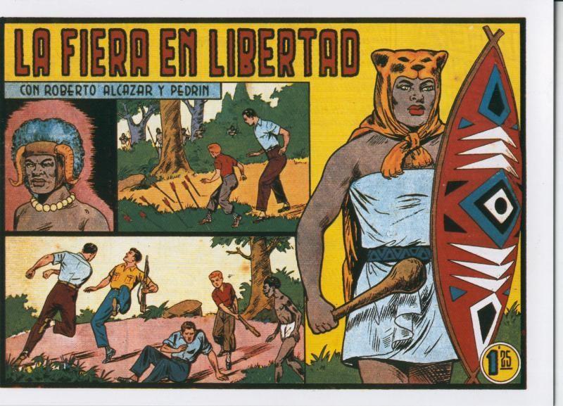 Facsimil: Roberto Alcazar y Pedrin numero 0331: La fiera en libertad