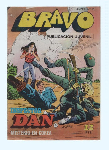 BRAVO, Numero 16: INSPECTOR DAN (8): Misterio en Corea (Bruguera 1976)