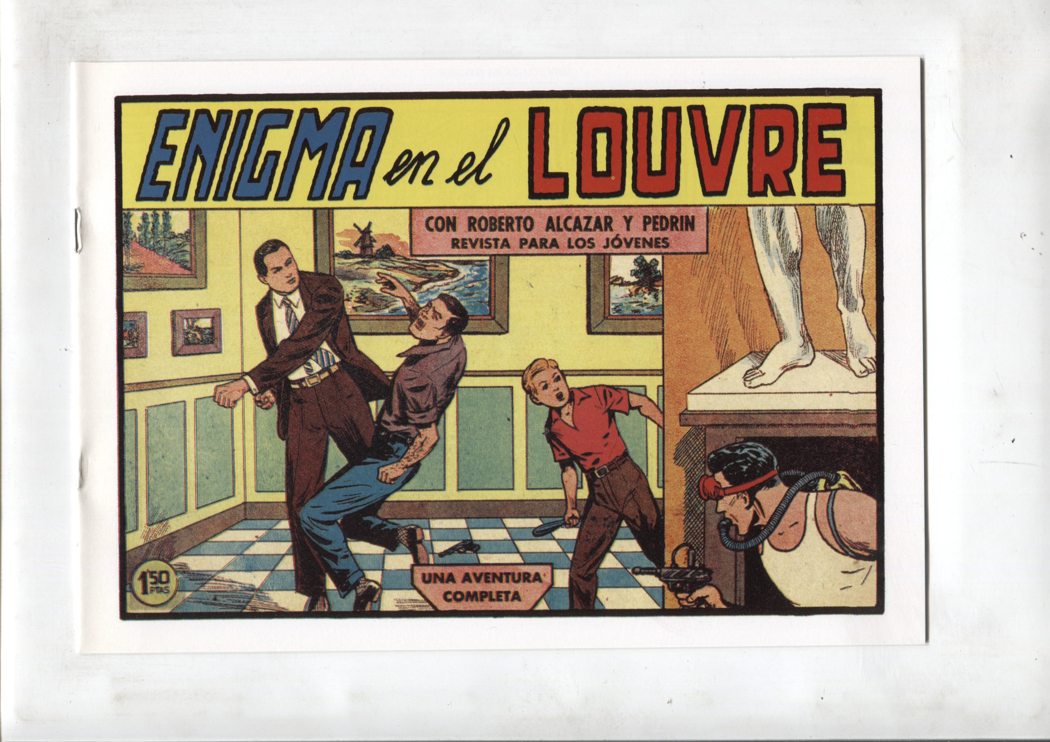 Facsimil: Roberto Alcazar y Pedrin numero 0424: Enigma en el Louvre