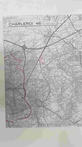 Plano: de Charleroi 46 1:50.000, 1965 Bibliotheque royale de Belgique. Le plan en relief de Charleroi