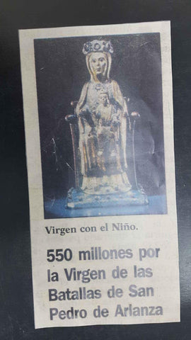 recorte: Virgen con el Niño 50 millones por la Virgen de las Batallas de San Pedro de Arlanza