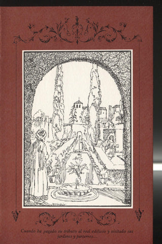 Lamina 2 de Cuentos de la Alhambra ( edicion 1974 ), medida 11 x 17,5 cm)