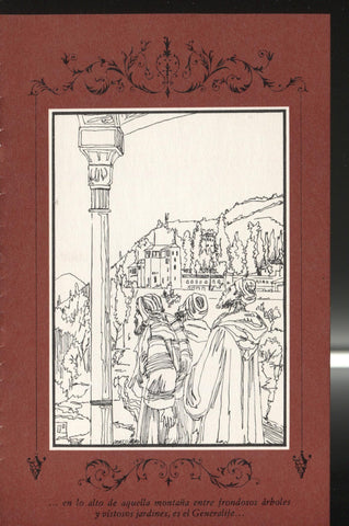 Lamina 3 de Cuentos de la Alhambra ( edicion 1974 ), medida 11 x 17,5 cm)