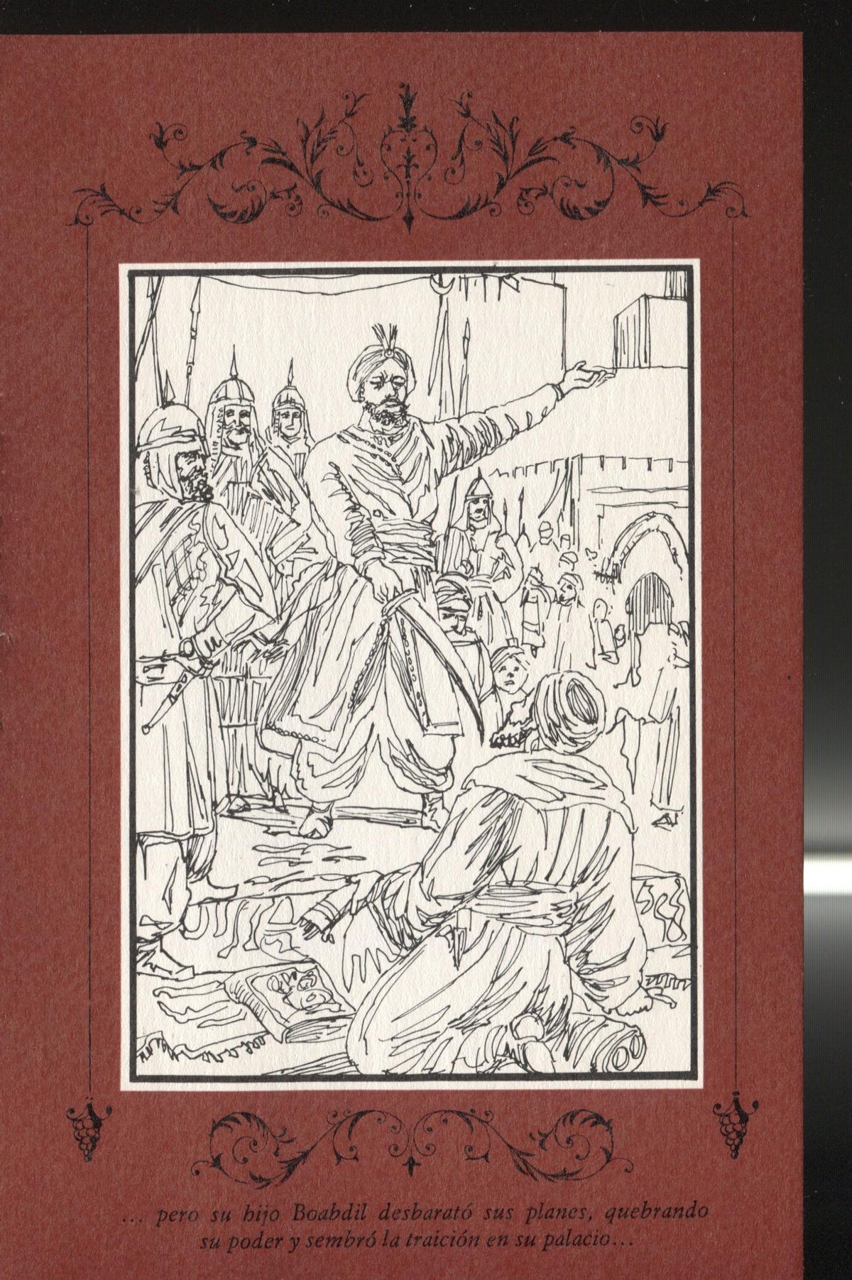 Lamina 4 de Cuentos de la Alhambra ( edicion 1974 ), medida 11 x 17,5 cm)