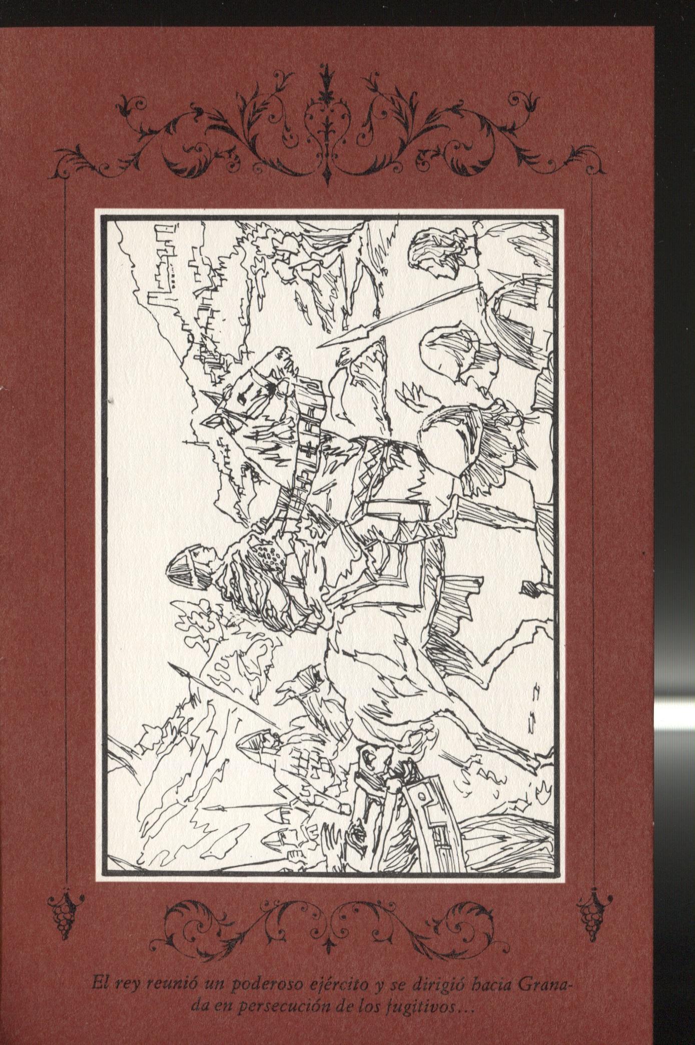 Lamina 7 de Cuentos de la Alhambra ( edicion 1974 ), medida 11 x 17,5 cm)
