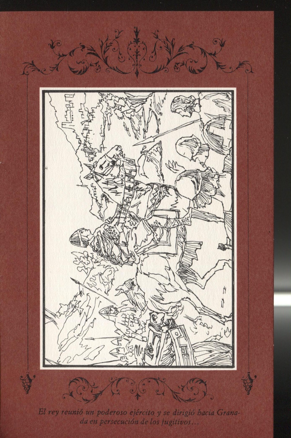 Lamina 7 de Cuentos de la Alhambra ( edicion 1974 ), medida 11 x 17,5 cm)