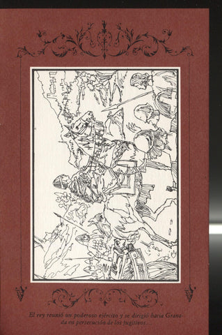 Lamina 7 de Cuentos de la Alhambra ( edicion 1974 ), medida 11 x 17,5 cm)