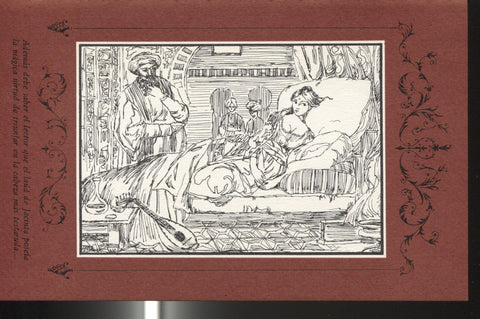Lamina 8 de Cuentos de la Alhambra ( edicion 1974 ), medida 11 x 17,5 cm)