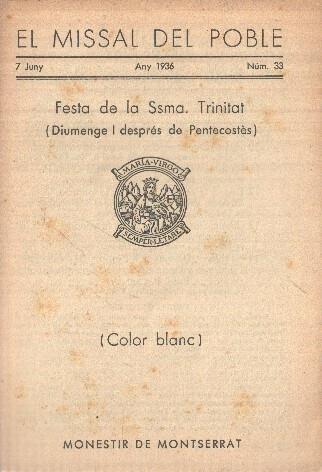 El Missal del Poble numero 33 (1936)