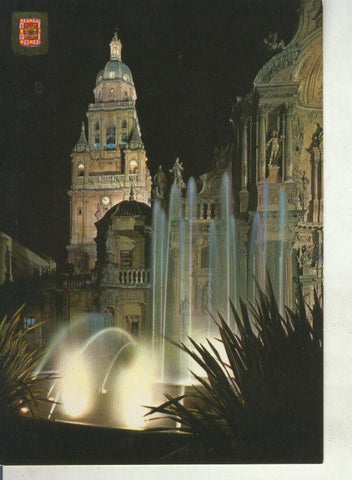 Postal 011650: Fuente plaza cardenal Belluga y catedral de Murcia 