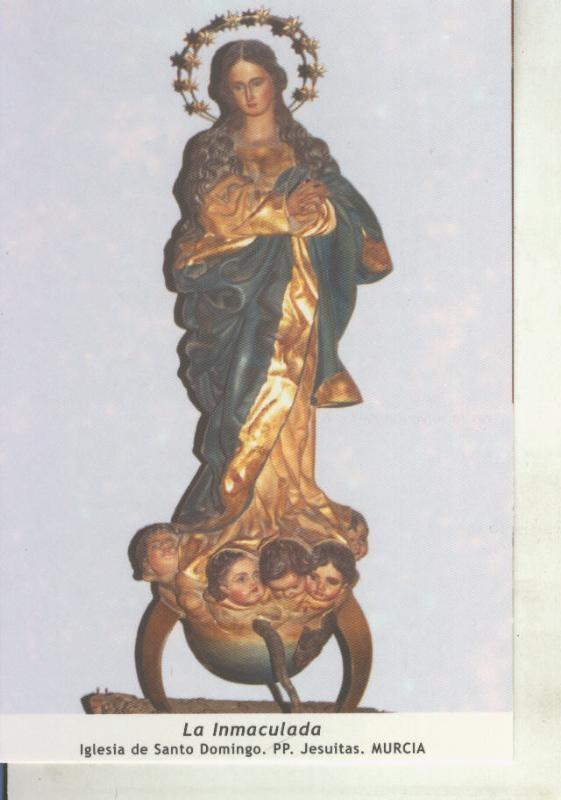 Postal 011728: Virgen Ntra Sra La Inmaculada, iglesia santo domingo jesuitas de Murcia