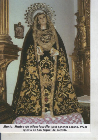 Postal 011744: Virgen Ntra Sra de la Misericordia, iglesia de san miguel de Murcia