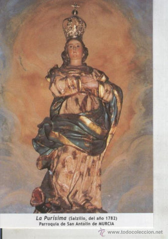 Postal 011740: Virgen Ntra Sra La Purisima (salzillo), parroquia San Antolin de Murcia