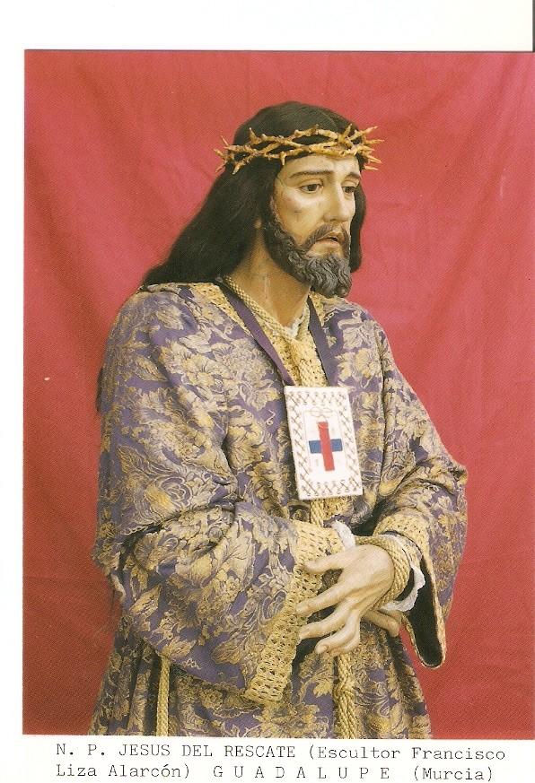 Postal 026895 : N. P. Jesus del Rescate (escultor Francisco Liza Alarcon). Guadalupe (Murcia)