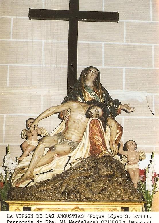 Postal 027202 : La Virgen de las Angustias (Roque Lopez S. XVIII. Parroquia de S. Ma; Magdalena) Cehegin (Murcia)