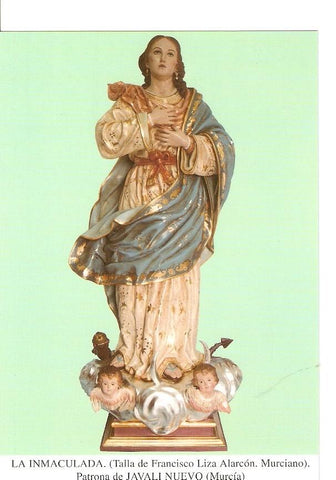 Postal 027236 : La Inmaculada (Talla de Francisco Liza Alarcon. Murciano). Patrona de Javali Nuevo (Murcia)