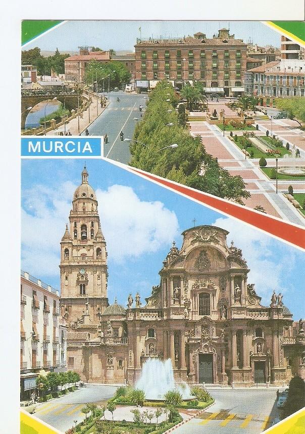 Postal 032150 : Murcia. Glorieta de España y Catedral
