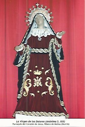 POSTAL 54228: La Virgen de los Dolores. Ribera de Molina Murcia